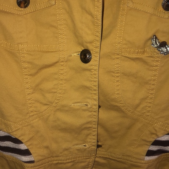 Mustard Color Short Jacket - Sz Small - Picture 4 of 10